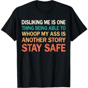 Whoop My Ass Is Another Story Stay Safe funny Vintage T-Shirt