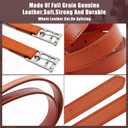 Jeereal English Stirrup Leathers for Equestrian Riding (56" / 142cm, Brown)