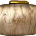 Shell Acrylic Evening Clutch Purse for Women Egg Shape Acrylic Handbags Oval Wedding Party Shoulder Crossbody Bag (Gold)