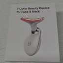 Fastaid Red-Light-Therapy-for-Face and Neck, Red Light Therapy Wand, 7 Color Led Face Neck Massager for Skin Care, White