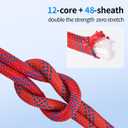 200ft 3/8 Inch Climbing Rope, Heavy Duty Arborist Rope, Nylon Rigging Rope for Tree Work,Bull (Red)