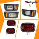 waltyotur Golf Cart Deluxe Headlight Tail Light Kit Replacement for Club Car DS 1993-Up