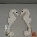 T.I. Design Coastal Seahorses Pair White Wash Wall Art