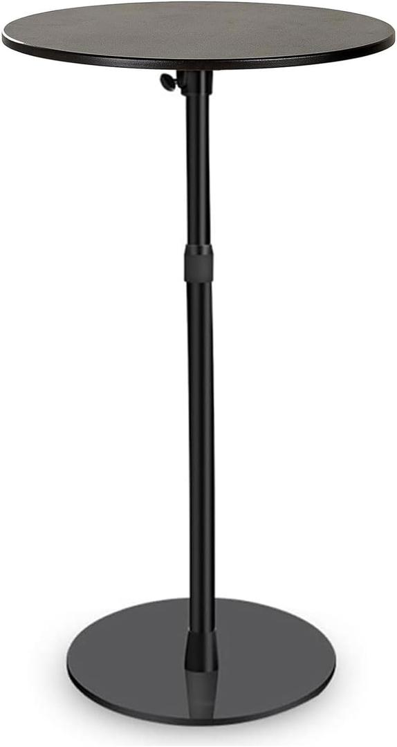 Bar Table 15.75inch Small Round Top Adjustable Height 22.64-33.46in Multifunctional Side Table for Pub Bar Dining Bistro Cafe