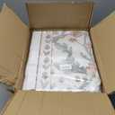 AMTOVO 8x10 Washable Area Rugs for Living Room, Non-Slip&Non-Shedding Large Soft Boho Floral Vintage Accent Print Carpet for Bedroom Dorm Dining Room Farmhouse Nursery Playroom Home Office, Beige