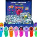 Mini Slime Party Favors for Kids -25 Blind Bag –Cloud/Butter/Crunchy/Galaxy Slime with Fake Tattoos, Sensory Toys for Girls & Boys, Xmas Gifts, Goodie Bag Stuffers, Birthday Party, Classroom Prizes