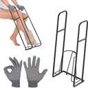 Upgraded Extra-Large Compression Sock Aid Device - Sock Aids for Compression Stocking - Helper Device for Putting on Hosiery - Large Size 2024 Design (Black)