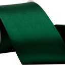 Forest Green Satin Wired Ribbon, 2.5 inch X Continuous 10 Yards Luxury Double Faced Satin Wire Edge Ribbon for Gift Wrapping, Wreaths, Flower Bouquet, Wedding Decorations, Home Decor