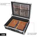 Locking Briefcase - Lockable Attache Case for Laptop & Documents, Dual Combination Locks, 18.9 x14.6 x6.3 Business Aluminum Frame Hard Case for Professionals, Businessmen, Lawyers - Black (18 inch)