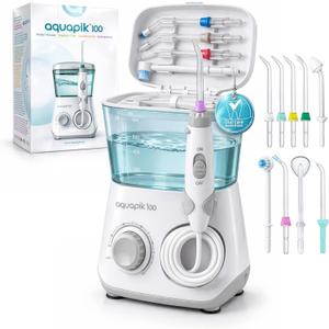 Bostontech Water Flosser Deep Oral Cleaning with Electric Power Oral irrigator with 10 Adjustable Pressure Levels 9 Nozzles Includes Special Nasal tip 600 ml Tank Ideal for Gums Braces Implants