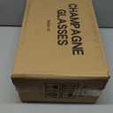 Champagne Glasses Set of 12, Elegant Champagne Flutes, Modern Sparkling Wine Glasses for Home Bar, Wedding, Anniversary, 7.5 oz, Clear