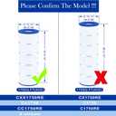 Cryspool 08051 Filter Compatible with XStream CC1750, CCX1750RE, PXST175, C-8317, FC-1301, 175 Sq. Ft Pool Filter Cartridge, 1 Pack