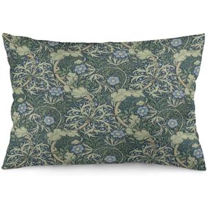 Vintage Victorian Classic Floral William Morris Throw Pillow Covers 12x20 Inch Aesthetic Pillow Velvet Decorative Pillowcase Home Decor Living Room Cushion Case for Bed Sofa Couch (Color 6)