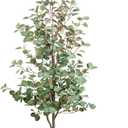 Artificial Eucalyptus Tree 6FT, Faux Eucalyptus Trees with Woven Basket & Natural-Looking Wood Trunk, Lush Realistic Leaves, Maintenance-Free Fake Eucalyptus Plants for Indoor Home Office Decor