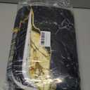 beifivcl 4Pcs Marble Shower Curtain Sets, Bathroom Decor Sets, Luxury with 12 Hooks, Bath Mat, Toilet Lid Rug and Non-Slip U Shape Mat Accessories, 72 x 72 Inch, Black