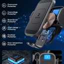 ZeeHoo Wireless Car Charger, 15w Fast Charging, Auto Clamping Car Phone Mount, Cell Phone Holder Charger, for iPhone 17 16 15 14 13 12 11 Pro Max Xs, Samsung Galaxy S23+ S22, Etc.(Grey)