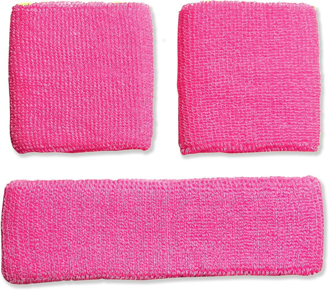 Neon Nation Sweatband Combo Set 2 Wrist & 1 Headband