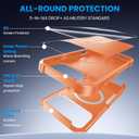 Official Cosmic Orange for iPhone 17 Pro Max Case, Heavy Duty Protection, Compatible with MagSafe, Tough Non-Slip, Matte Surface Phone case for iPhone 17 Pro Max 6.9", Orange