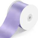 3" Wide x 25 Yards Single Face Polyester Satin Ribbon, Satin Ribbon for Crafts, Gift, Hair Bows, Wedding Party Decoration, Bow Making & Other Projects (Lavender)