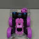 RC Cars, Purple Remote Control Car for Girls, 2.4 GHZ Double Sided RC Stunt Car 360 Rotating Remote Control Crawler with Headlights Car Toys for 6 7 8 9 10 11 12 Girls Birthday Gift