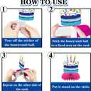 2 x 10 Pieces Happy Birthday Decorations Set,3D Table Toppers Double Sided Stand Cards for Party Supplies,Colorful Birthday Themed Honeycomb Centerpiece. (4 year old)