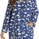 Dreamcrest Short Sleeve Flannel Duster Housecoat Women Sleepwear S