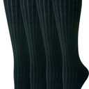 Amazon Essentials womens Comfortable Casual Cotton Knee High Socks (6-9, Black)