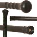 35 Inch Walking Cane Hiking Stick, Heavy Duty Polypropylene Mountaineering Hiking Staff with Anti-Slip Grip & Rubber Tip, 1.6 lbs Lightweight Trekking Pole for Men and Women, Black