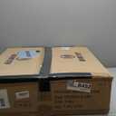 LEDIARY 23 Inch Caged Ceiling Fans with Lights, White Flush Mount Ceiling Fan with Remote, Large Low Profile Bladeless Ceiling Fan Light Fixture for Bedroom, Kitchen, Dining Room-White Gold Color