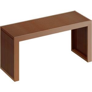 Bamboo Dining Bench Indoor Long Entryway Shoe Rack Bench,Outdoor Modern Wood Benches 35 Inch Bamboo Bench for Living Room Hallway Bedroom Bathroom (Light Brown)