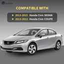 TangMiGe 4-Pack Hubcaps Compatible with Honda Civic 2013 2014 2015, 15 Inch 15", Wheel Covers Skins, 44733-TR3-A00, Please Watch The Installation Video (Silver Color)