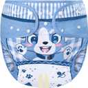 Littleforbig Washable Adjustable Reusable Waterproof Cloth Adult Diaper Wrap Cover- Little Blue L