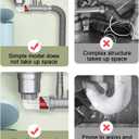 Sink Trap 1 1/2'' P-Trap Replacement Upgrade Visible Sink Drain Backflow Preventer for Kitchen, Bathroom,RV Garbage Disposal Sink Drain Fittings