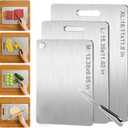 Titanium Cutting Board,100% Pure Titanium Cutting Boards for Kitchen,Food-Grade Double Side Non Toxic Chopping Board,Dishwasher Safe Hygiene Durable Boards(1PC-M)