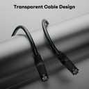 Cat6 Ethernet Cable 3 FT (10-Pack), Snagless Cat 6 Patch Cable, Upgraded Transparent Flexible PVC Jacket, OFC Oxygen-Free Copper, 1Gbps, Internet Network Cable, Cat6 Cables, UTP, Black Cable -10 Pack