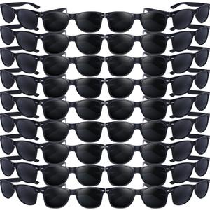 60 Pack Adult Black Sunglasses for Men Women in Bulk Plastic Vintage Retro Style Sunglasses 70s 80s Classic Shades Eyewear Party Prop Favors Supplies