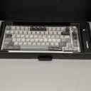 YUNZII B75 PRO Wireless Mechanical Keyboard,75% Layout with Knob,Hot Swap Gasket Custom Structure,Creamy Pre-lubed Switches,RGB Backlit,Bluetooth/Type-C/2.4G for Win/Mac(Milk Switch,Grey)