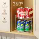 LAMU 2 Tier Lazy Susan Turntable Organizer 9.25'' Rotating Spice Rack Organization for Cabinet, Kitchen, Pantry, Countertop, Bathroom, Vanity, Medicine Cabinet Organizer, Clear