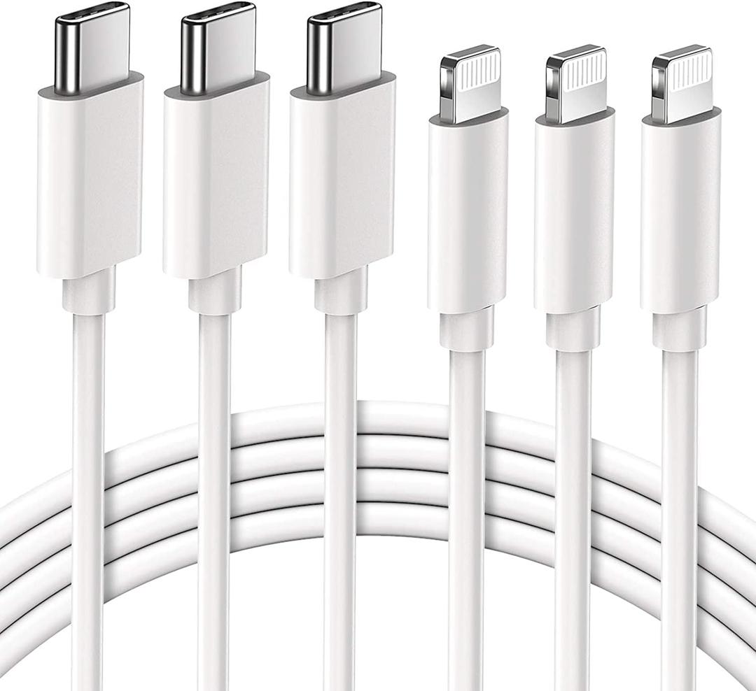Quntis USBC to Lightning Cable for iPhone 3FT, 3Pack iPhone Charging Cable USB-C, Type-C Lightning Charger Cord MFi Certified for iPhone 14 13 12 Mini Pro Max 11 X XS XR 8 Plus iPad AirPods, White