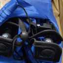 NiuXTool Portable Folding Camping Table with Cup Holders – Lightweight & Compact 2-Tier Outdoor Table with Storage, Ideal for Card Games, Snacks, Picnic, Tailgating & Camping (Blue + Black)