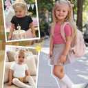 3 Pack Toddler Girls' Short Sleeve Tops | Baby, Cute, Tee, Crop, Lettuce Trim, Kids, T-shirt, Boat Neck, Blouse, Solid, Casual, Summer, Plain, Classic, Elegant