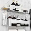 Shower Caddy, 4 Pack Adhesive Shower Organizer, 15.15in Large Capacity Bathroom Shelves, No Drilling for Bathroom Organizers and Storage & Home Decor & Kitchen (silver)