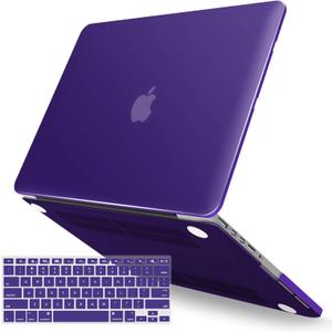 IBENZER Compatible with MacBook Pro 15 Inch Case 2012-2015, Soft Touch Hard Case Shell Cover with Keyboard Cover for Apple MacBook Pro 15 with Retina Display A1398, Ultra Purple, MR15-UAPU+1