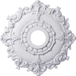 Ekena Millwork CM18RL 18-Inch OD x 3 1/2-Inch ID x 1 1/2-Inch Riley Ceiling Medallion (Primed)