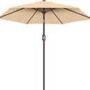 7.5Ft/9Ft Patio Umbrella, UV Protect Pool Umbrella with Heavy Duty Pole,Outdoor Umbrella with Push Botton Tilt & Crank