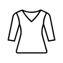 Red Blouse With White Lines , Size L