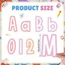 2 x 134 Pcs 5 Inch Bulletin Board Letters Pastel Alphabet Numbers Combo Set Letter Cutouts for Bulletin Board Display Home Decor (Line)