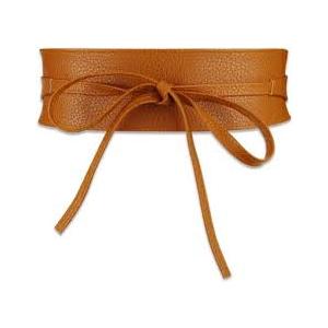 Degpum Women Faux Leather Waist Belt, Belts for Women Dresses, Fashion Wrap Around Obi Belt (Brown)