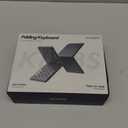 Samsers Full-Size Foldable Bluetooth Keyboard, KF08S Wireless Folding Keyboards with PU Leather Cover, Portable Travel for iPhone iPad Smartphone Tablet Laptop, Android Windows Mac OS, Black