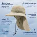 TOP-EX UPF 50+ Cooling Wide Brim Sun Hat for Men with Neck Flap, Packable (XL)